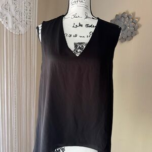 BCBGMaxAzria Black Asymmetrical Blouse Top